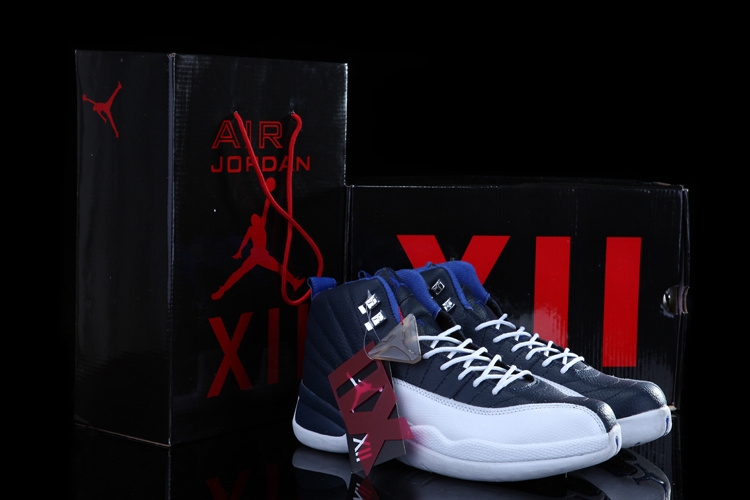 Chalcedony Air Jordan 12 Blue White Shoes