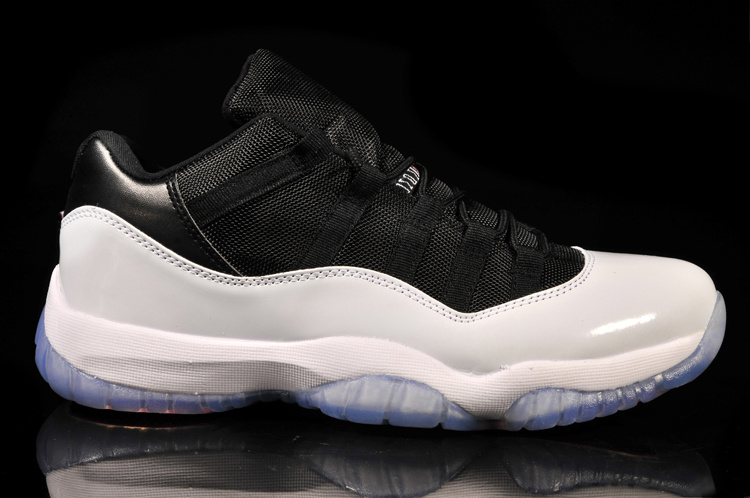 Classic Air Jordan 11 Low Reissue Black Grey Shoes - Click Image to Close