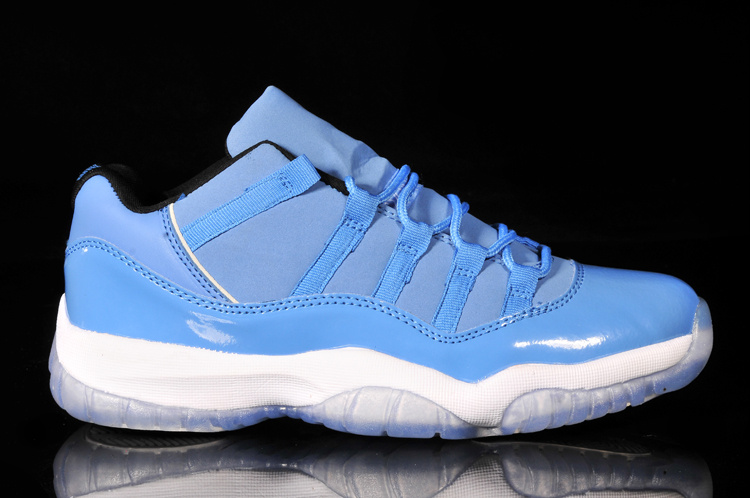 Classic Air Jordan 11 Low Reissue Blue White Shoes - Click Image to Close
