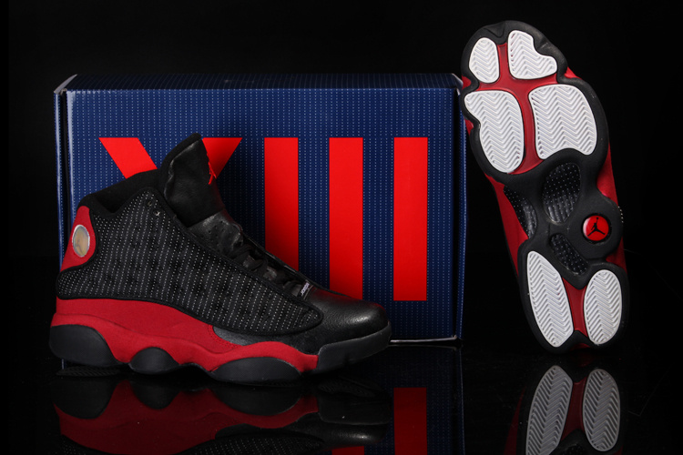 Cool Summer Air Jordan 13 Black Red Shoes - Click Image to Close