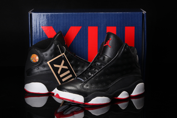 Cool Summer Air Jordan 13 Black White Red Shoes