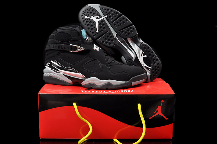 Duplicate Air Jordan 8 Black Grey Shoes