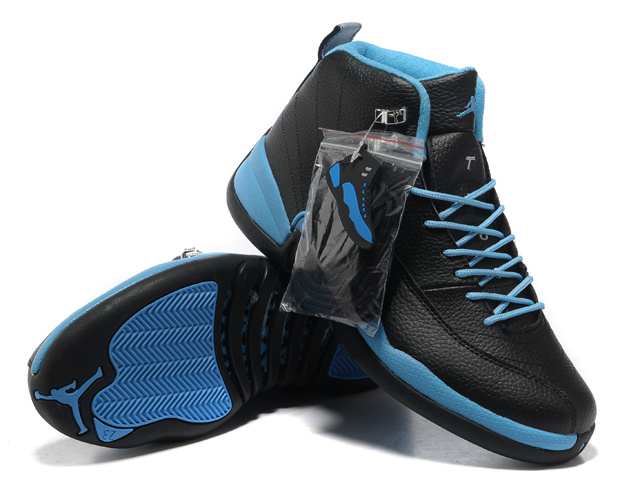 Hardcover Air Jordan 12 Black Blue Shoes