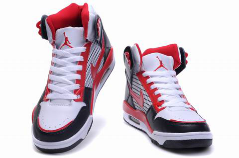 High Heel Air Jordan 4 Black White Red Shoes - Click Image to Close