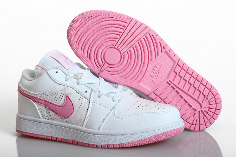 Jordan 1 Low White Pink For Women - Click Image to Close