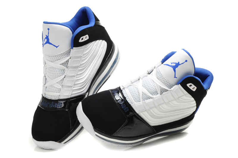 Authentic Air Jordan Big Ups Blue Black Shoes