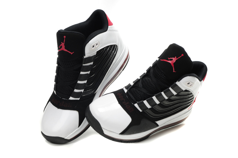 Authentic Air Jordan Big Ups Black White Shoes