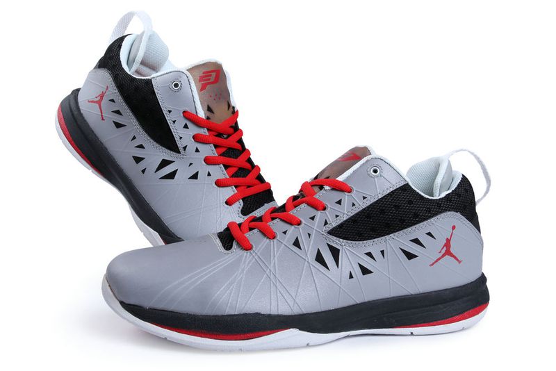 Jordan CP3 5 Grey Black White Red Shoes - Click Image to Close