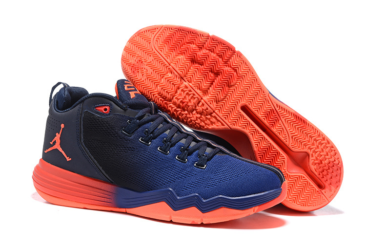 Jordan CP3 IX AE Blue Black Reddish Orange Shoes