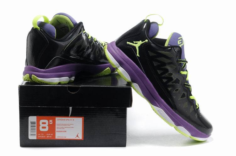 Jordan CP3 VI Black Purple White Basketball Shoes - Click Image to Close
