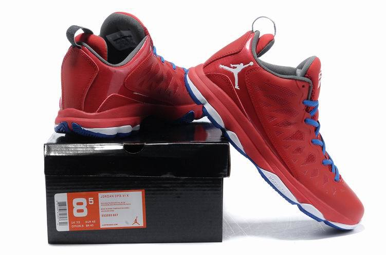 Jordan CP3 VI Red Blue White Basketball Shoes - Click Image to Close