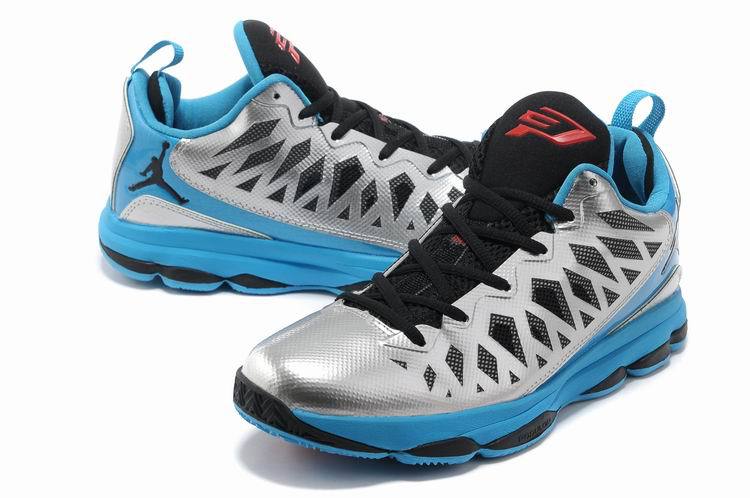 Jordan CP3 VI Silver Black Blue Basketball Shoes