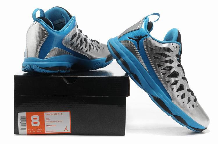 Jordan CP3 VI Silver Black Blue Basketball Shoes