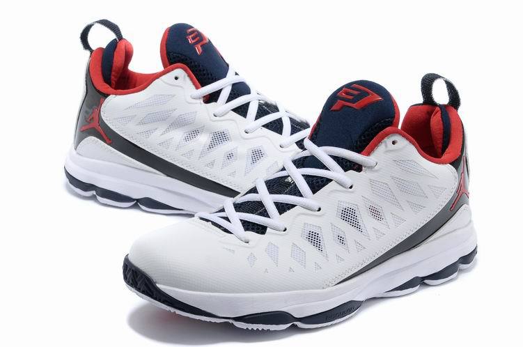 Jordan CP3 VI White Black Red Basketball Shoes - Click Image to Close