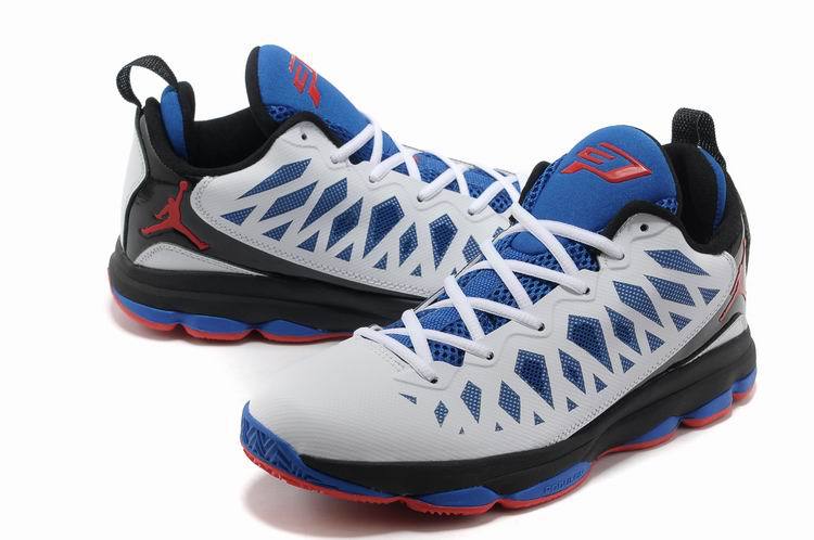 Jordan CP3 VI White Blue Red Home Clippers Basketball Shoes