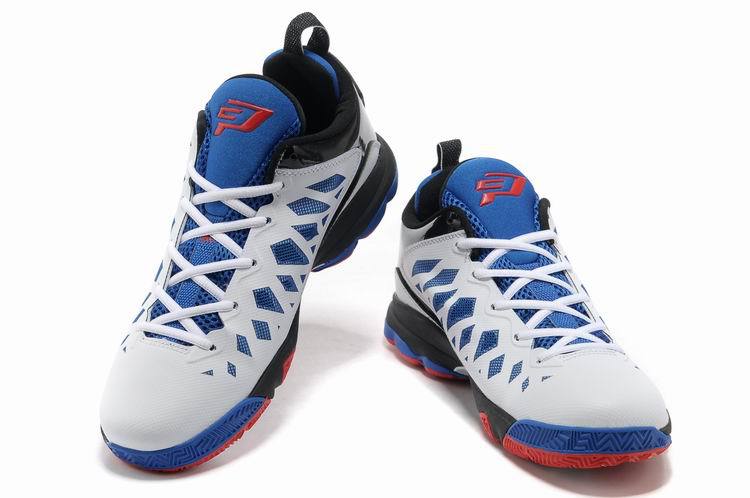 Jordan CP3 VI White Blue Red Home Clippers Basketball Shoes - Click Image to Close