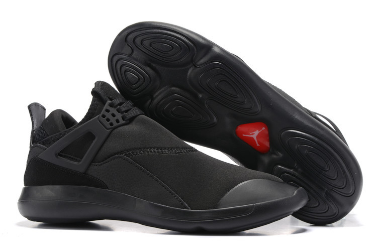 Jordan Fly 89 AJ4 All Black Running Shoes - Click Image to Close
