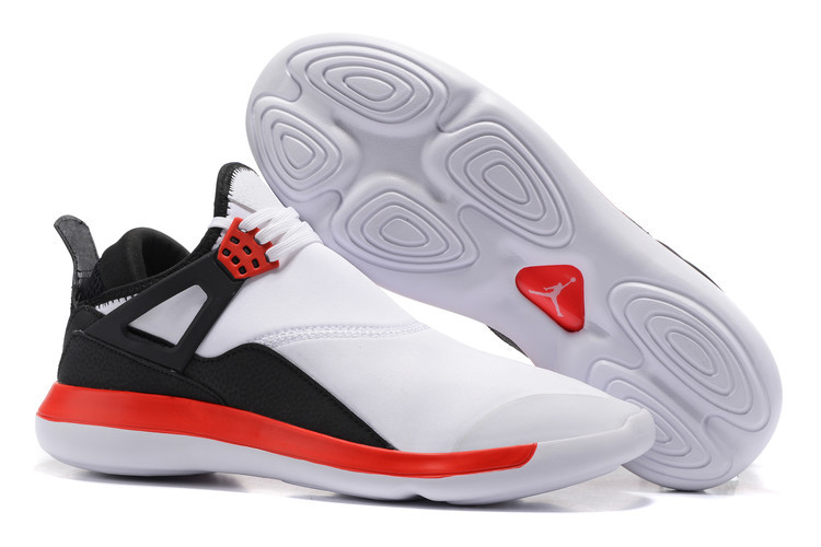 Jordan Fly 89 AJ4 White Black Red Running Shoes - Click Image to Close