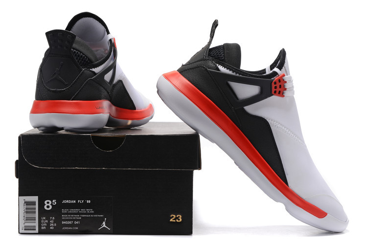 Jordan Fly 89 AJ4 White Black Red Running Shoes - Click Image to Close