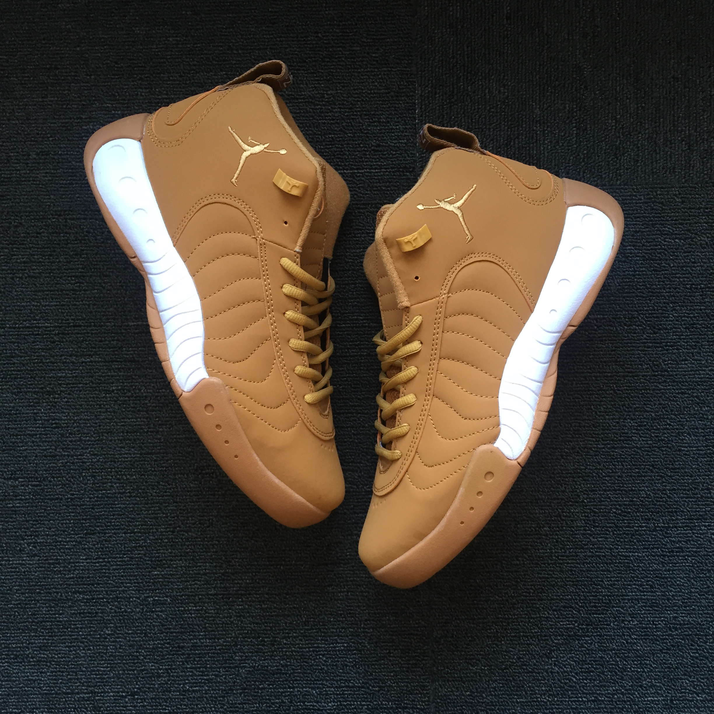 Jordan Jumpman Pro AJ12.5 Wheat Yellow Shoes - Click Image to Close