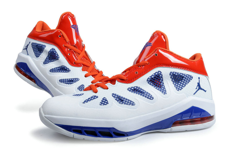 Latest Jordan Melo 8 White Blue Orange Shoes