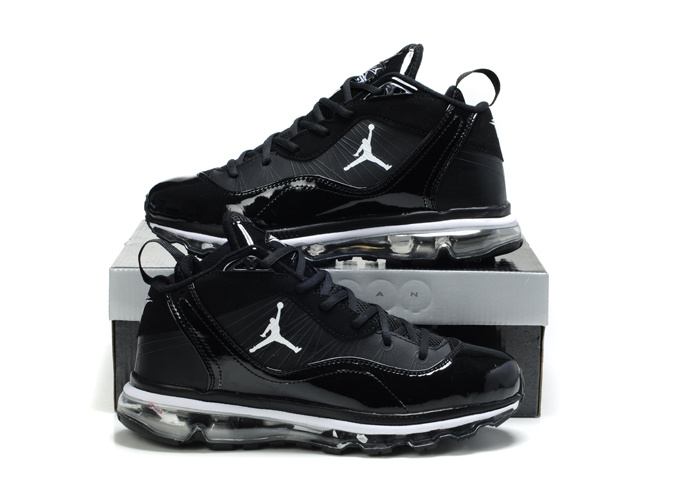 Air Jordan Melo M8+Max 09 Black White Shoes - Click Image to Close