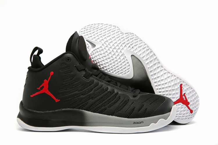 Jordan Super Fly X Black Red Jumpman Shoes - Click Image to Close