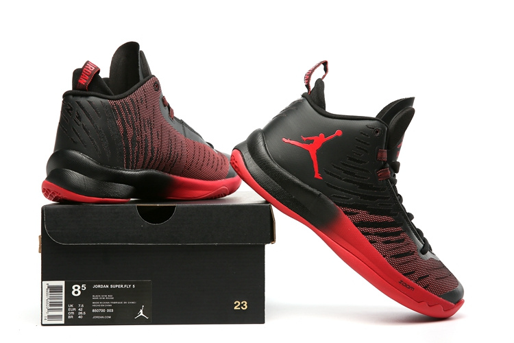 Jordan Super Fly X Black Red Shoes