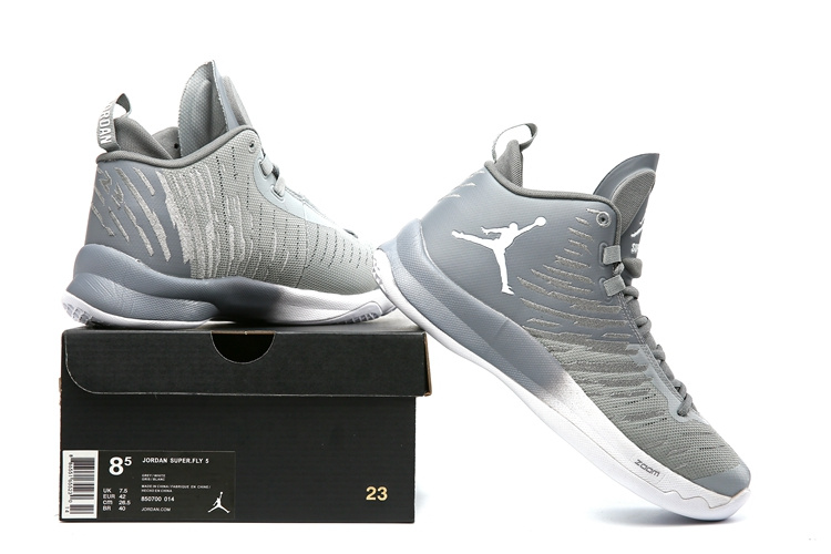 Jordan Super Fly X Wolf Grey Shoes - Click Image to Close