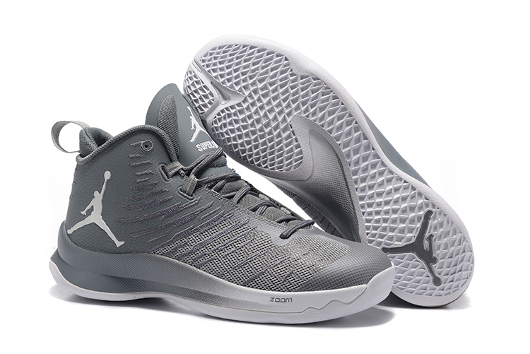 Jordan Super Fly 5 Wolf Grey Shoes - Click Image to Close