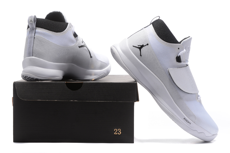 Jordan Super.Fly 5 White Black Shoes - Click Image to Close