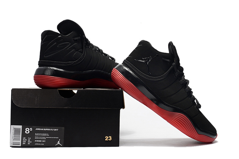 Jordan Super.Fly 6 Black Red Shoes - Click Image to Close