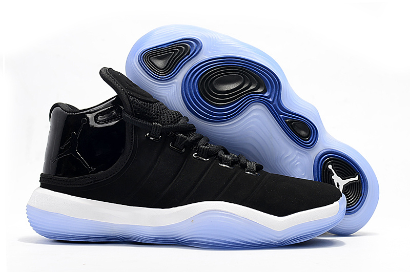 Jordan Super.Fly 6 Black White Blue Shoes - Click Image to Close