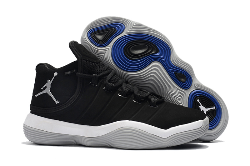 Jordan Super.Fly 6 Black White Shoes - Click Image to Close