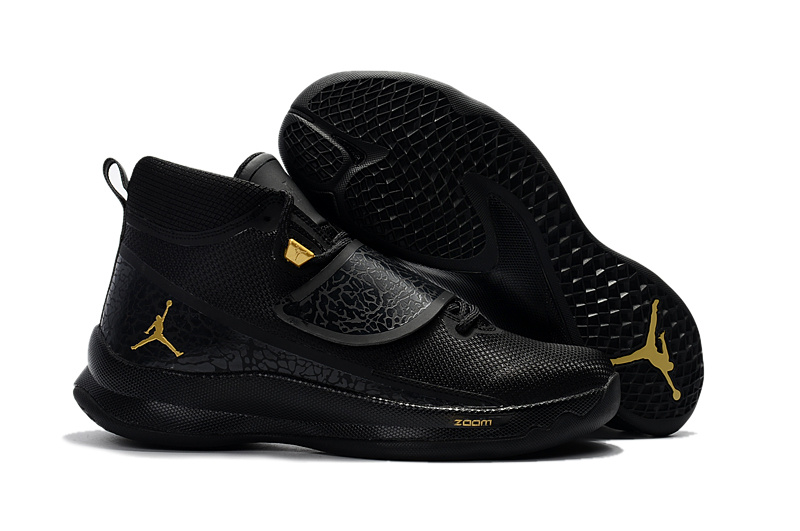 Jordan SuperFly V Black Gold Shoes
