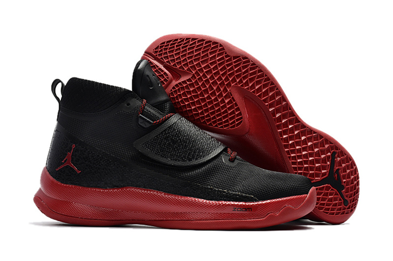 Jordan SuperFly V Black Red Shoes - Click Image to Close