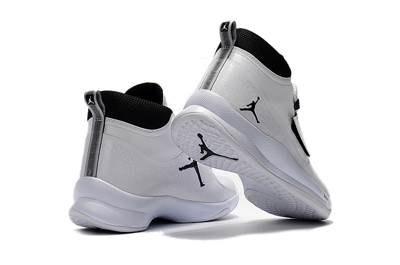 Jordan SuperFly V White Black Shoes - Click Image to Close