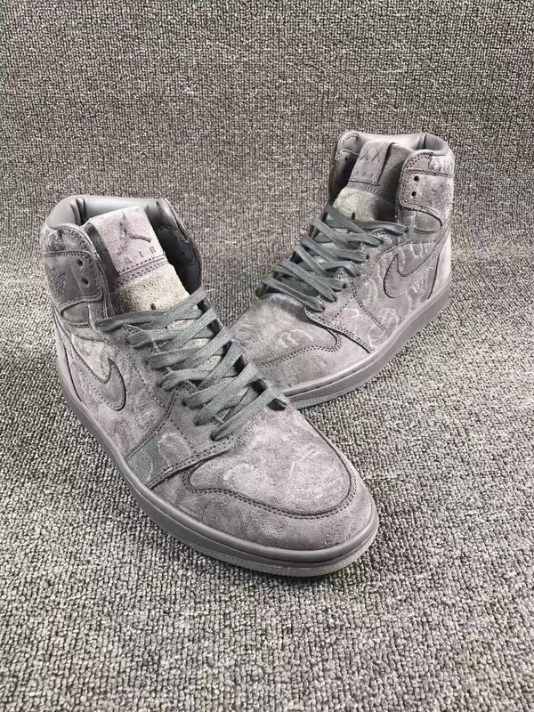 KAWS x Air Jordan 1 Cool Grey Shoes - Click Image to Close