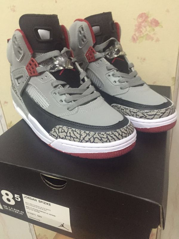 Latest Jordan 3.5 Grey Black Red Shoes - Click Image to Close