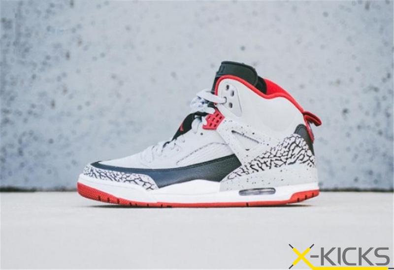 Latest Jordan 3.5 Grey Black Red White Shoes - Click Image to Close