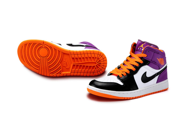 Limited New Jordan 1 White Light Orange Black Shoes