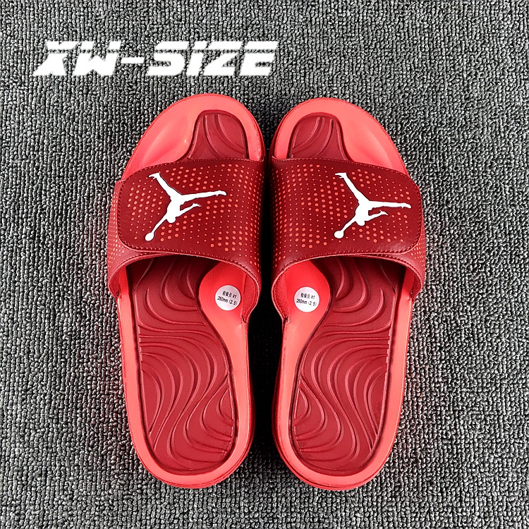 Men Jordan Hydro 5 Slide Sandals All Red - Click Image to Close