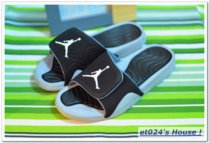 Men Jordan Hydro 5 Slide Sandals Black Grey