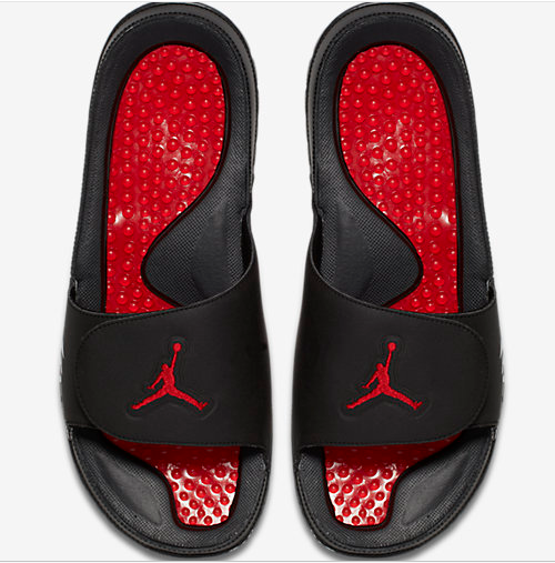 Men Jordan Hydro 5 Slide Sandals Black Red