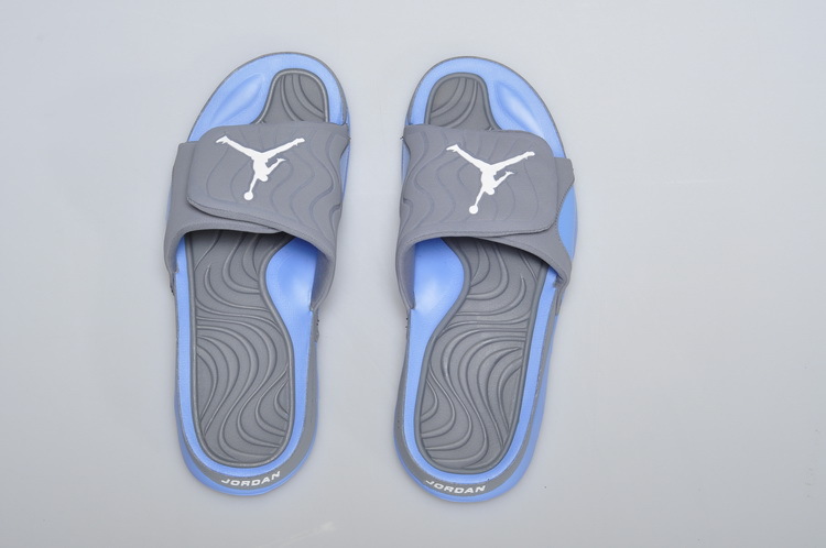 Men Jordan Hydro 5 Slide Sandals Grey Blue White