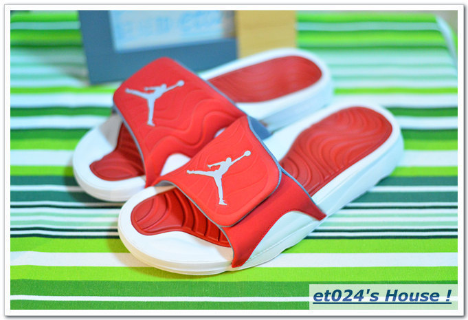 Men Jordan Hydro 5 Slide Sandals Red White