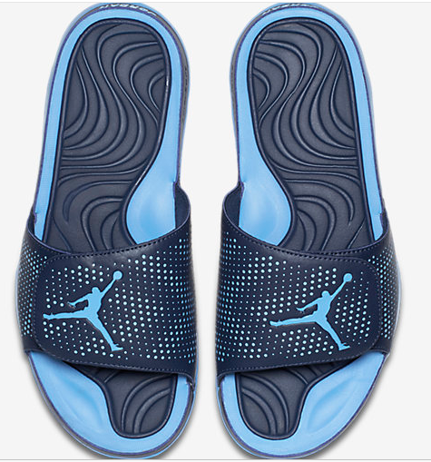 Men Jordan Hydro 5 Slide Sandals Roayl Blue - Click Image to Close