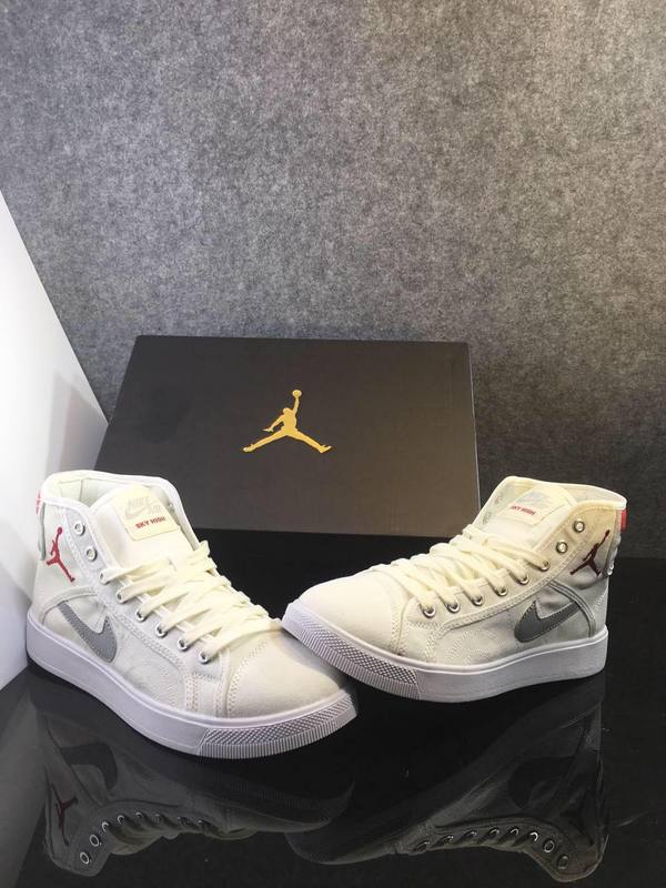 New 2016 Air Jordan 1 White Grey Red Shoes - Click Image to Close