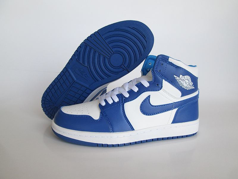 New Air Jordan 1 Active Blue White lover Shoes - Click Image to Close