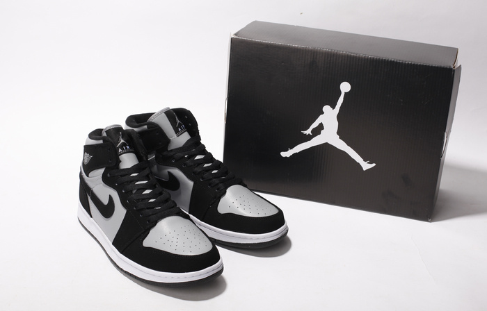 Air Jordan Retro 1 Black Grey - Click Image to Close